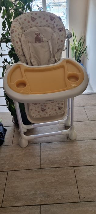 .Столче за хранене Wunderkid Swing 2 in 1, С люлка, Многоцветно