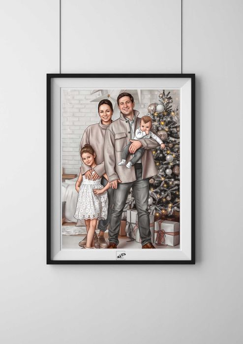 Portrete & Caricaturi Personalizate + RAMĂ CADOU - TeoStudio.ro