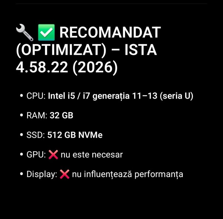 Diagnoză/ Tester BMW INPA/ ISTA+ /Esys cu Tabletă  FUJITSU Rugged