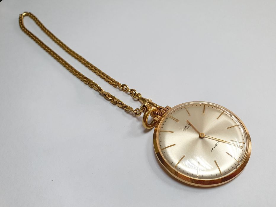 Ceas de buzunar Rounge din aur de 18K – Swiss Made – gramaj 28,85 g