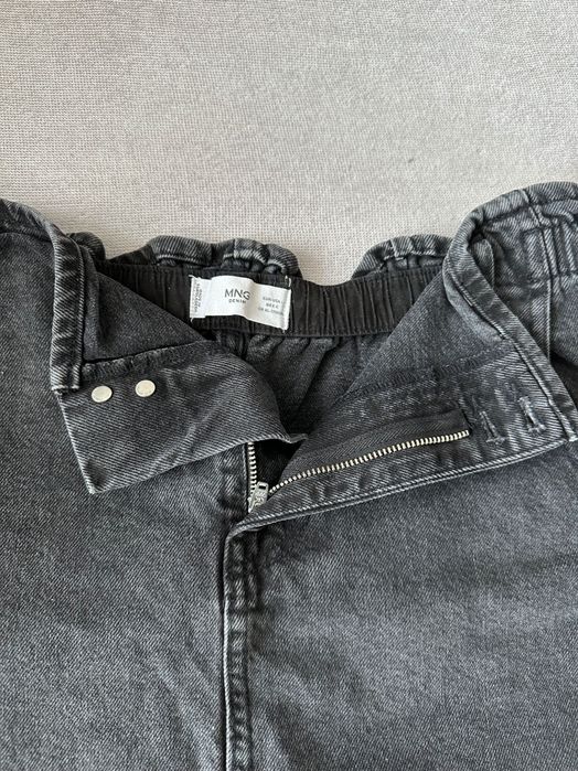 Fustă mini din denim, Mango, L, neagra
