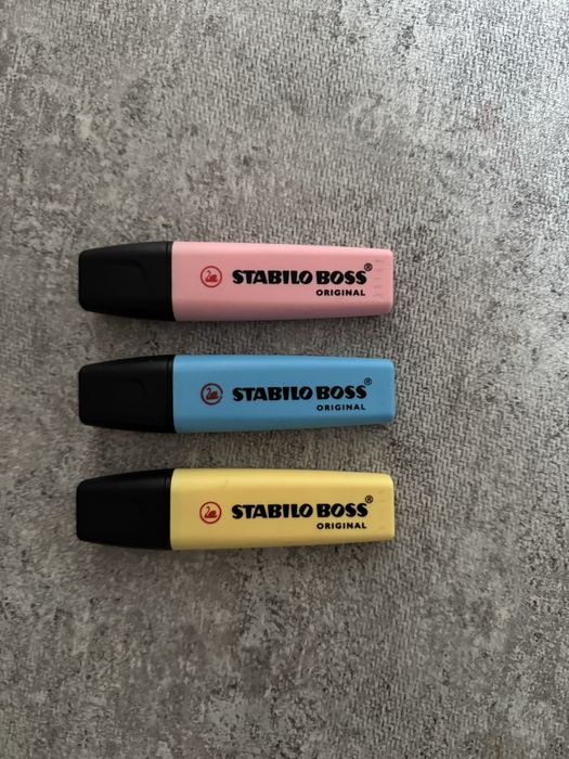 текстовыделители маркеры STABILO 3 штуки