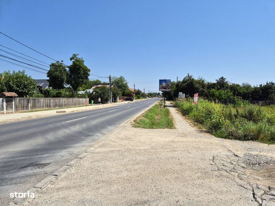 Teren de 785mp cu deschidere dubla 23/34m, strada principala Cioflicen