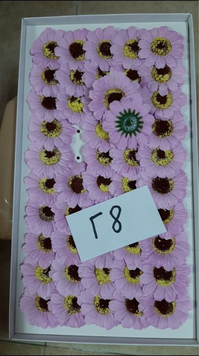 Сапунени гербери 6 цвята Цветя за декорация Всички цветове са налични