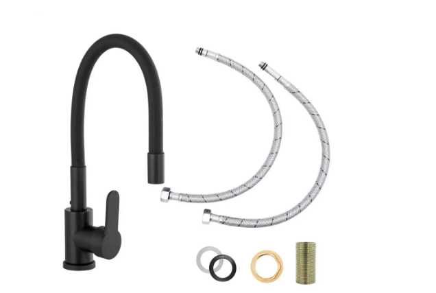 ТОП ОФЕРТА | Черна гранитна мивка + черен смесител | WOW цена