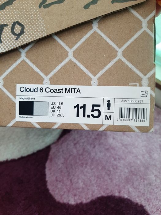 Кроссовки ОN Cloud 6 Coast MITA белый серый