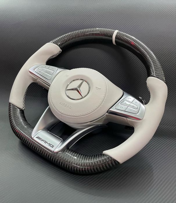 Volan Mercedes AMG carbon | alcantara padele | C class E S CLS GLE GLC