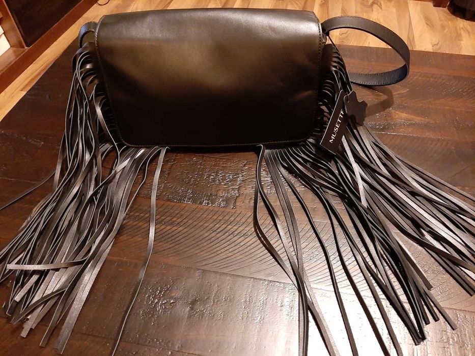 Geanta neagra de umar din piele MUSETTE