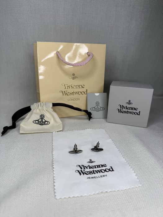 Cercei VIVIENNE Westwood ”mini bas relief”, negru