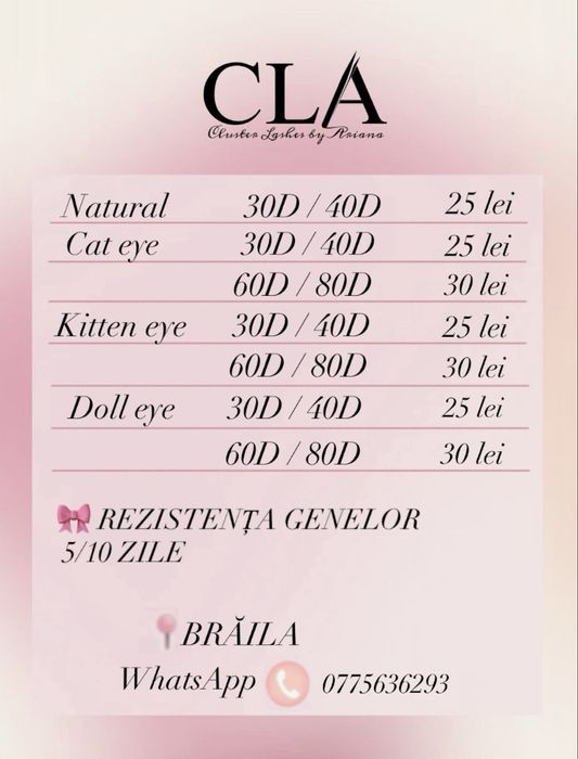 Gene smocuri - cluster lashes - Brăila