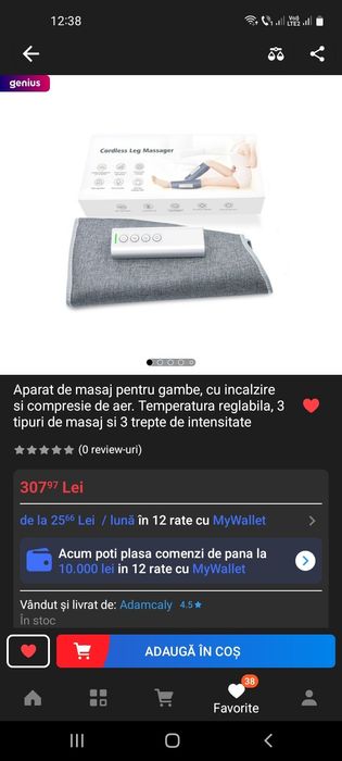 Aparat de masaj pentru gambe, 2 bucati NOI