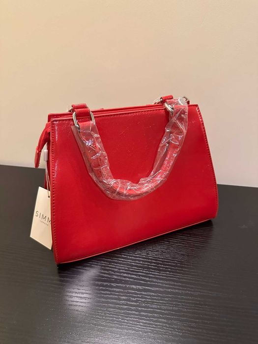 Лачена червена чанта SIMMI