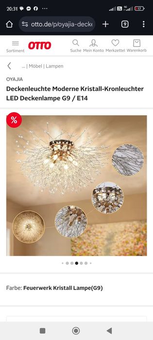 Plafoniera Candelabru Modern din Cristal Plafoniera LED G9/E14