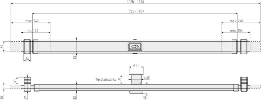 Abus PR2700 - Bară de blocare blindată uși case și apartamente - Nouă