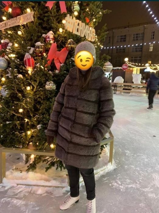 Шуба из нутрии, размер 46