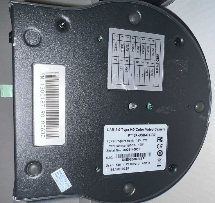 Camere videochat PTZOptics/PTZ Optics - PT12X-USB-GY-G2 - 1080P/60FPS