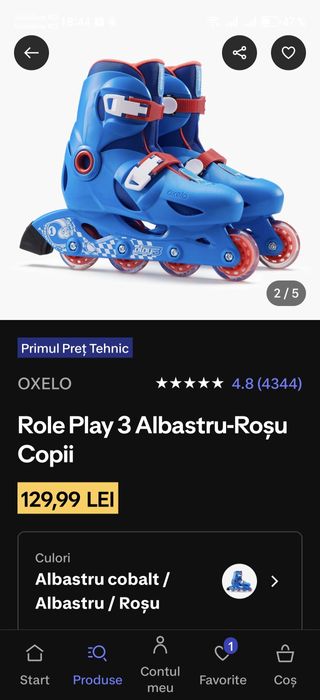 Vând role Oxelo băieți 34-36