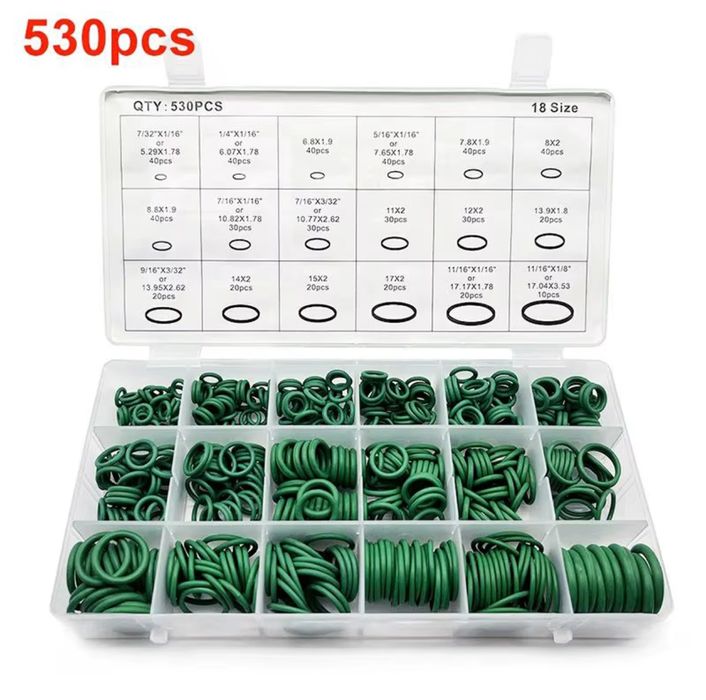 530 броя О-ринг пръстени, уплътнения, гарнитури