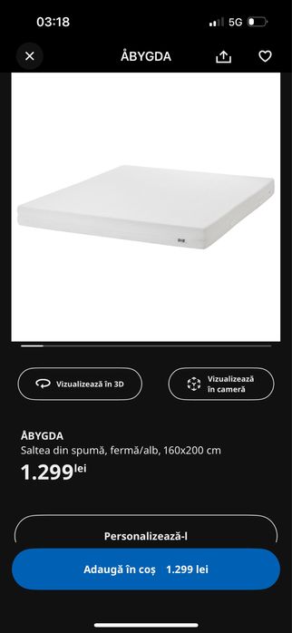 Pat matrimonial alb Ikea Malm cu depozitare, saltea confortabila ikea