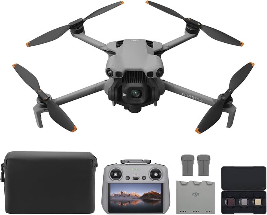 Drona profesionala de filmat dji mini 5 pro fly more combo