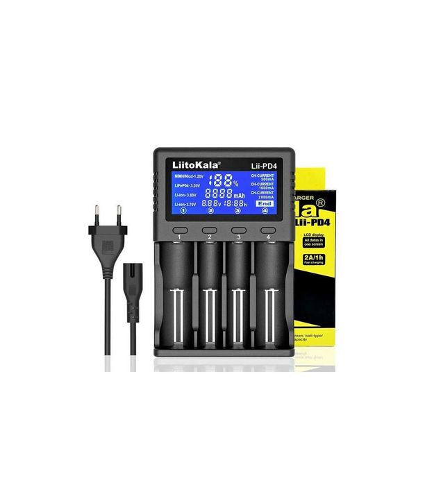 Интелигентно зарядно за 4 батерии Liitokala LII-PD4