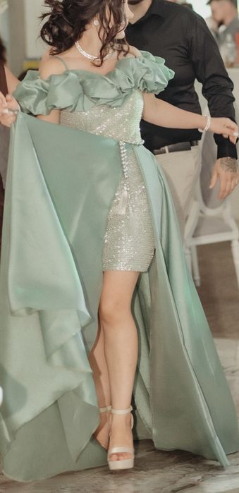 Rochie de nasa / de gala/ festiva culoare verde apa marimea s/m