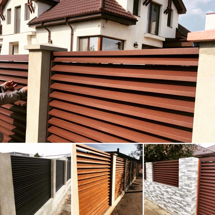 Producator Gard Luvru PLUS, lamele gard culoare mat 3D