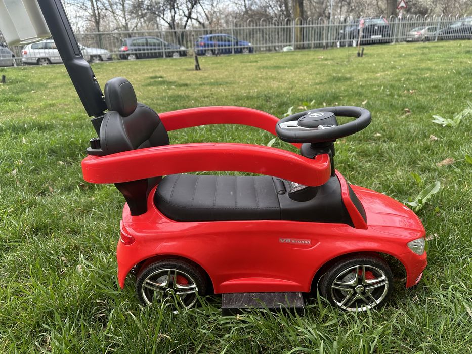 Masinuta 3 in 1 pentru copii, Mercedes AMG Red, Milly Mally