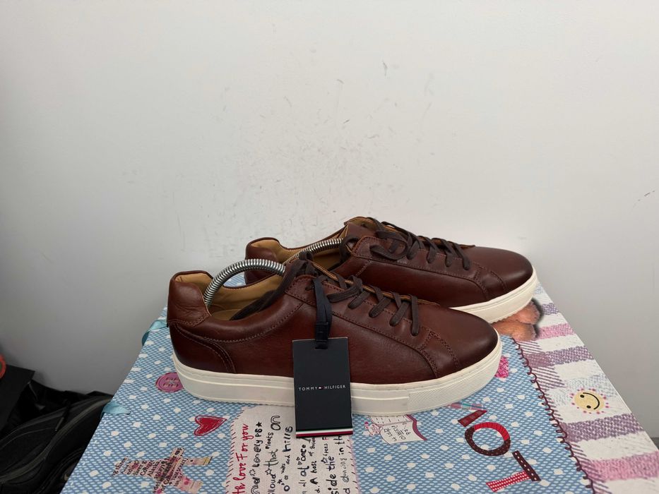 Tommy Hilfiger Premium Leather Cupsole Cognac''оригинални сникърси