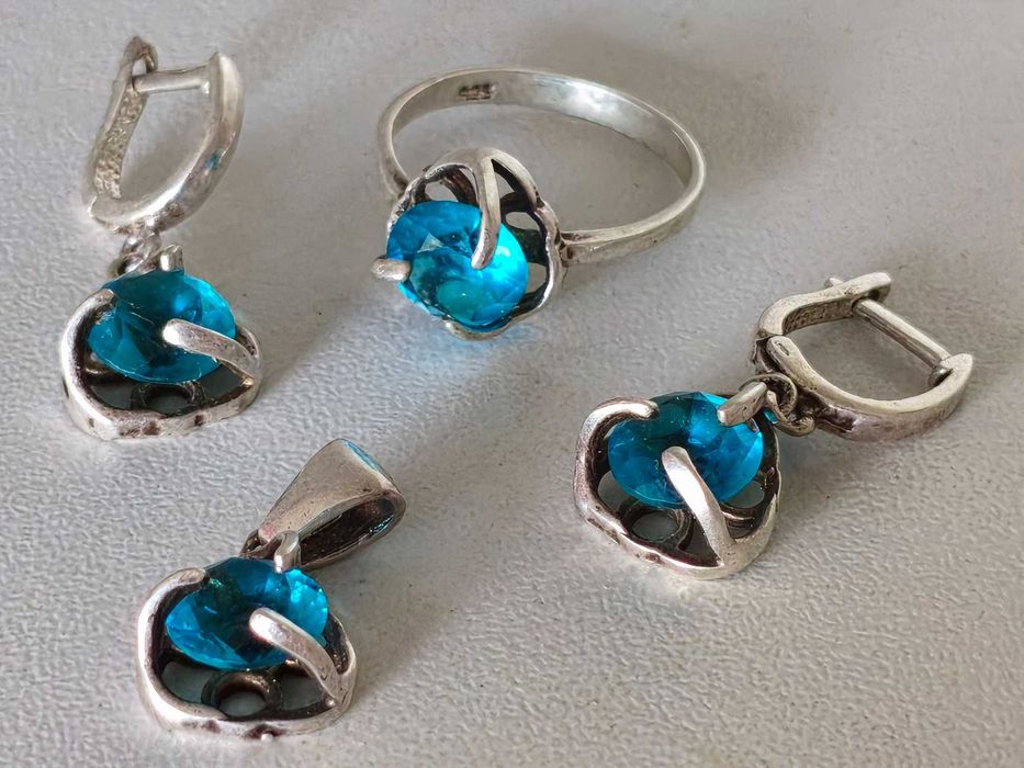 Серебро. 925 проба. Набор.
