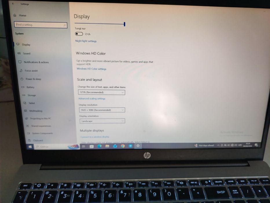 Nautbok HP intele Core I5