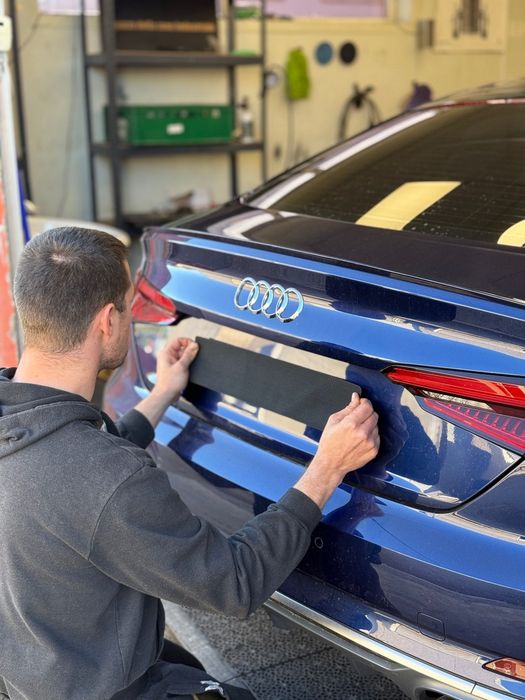 Suport placute înmatriculare, două seturi, 4 placi autoadezive cu scai