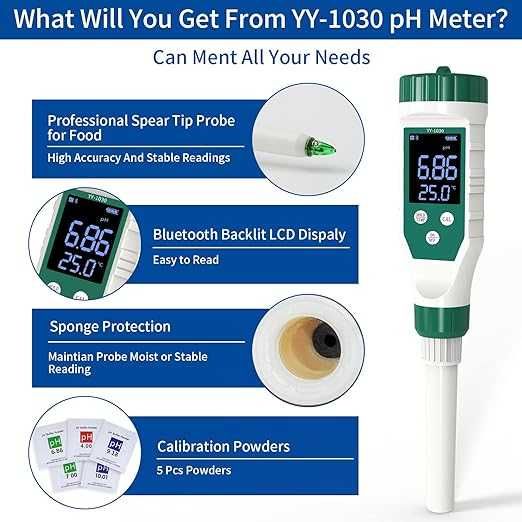 YY-1030 Интелигентен Bluetooth pH метър за храни