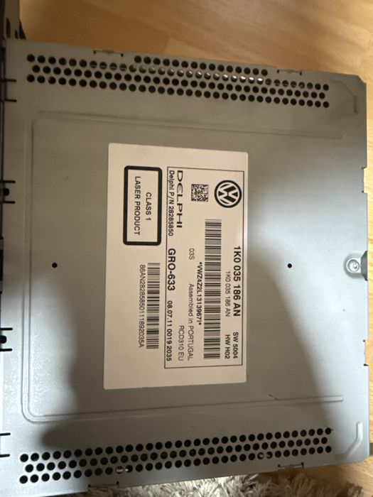 Radio CD original VW – cod 1K0 035 186 AN