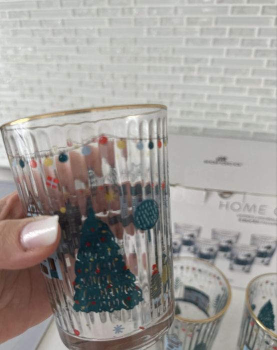 Set pahare pictate 6 buc