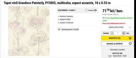 Vând 6 role de tapet  sigilat