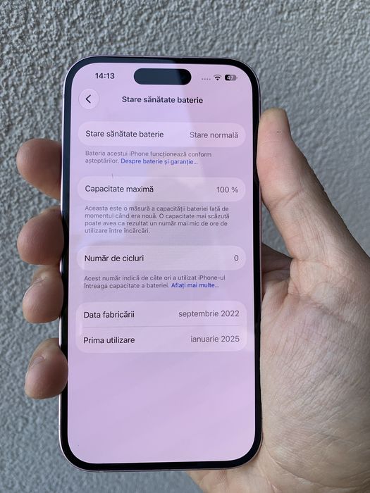 iPhone 15 Pink Limited Edition Roz Rose 5G 128 Gb ca Nou Sanatate Baterie 100%