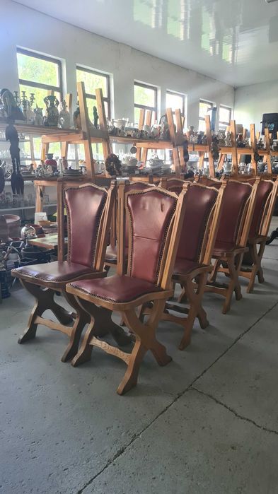 Масивен кожен стол внос от Европа