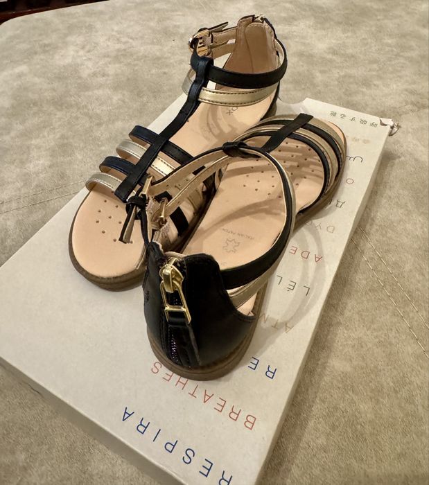 Детски сандали Geox Karly black/platinum