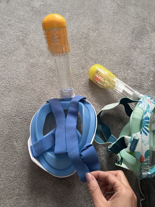Mască snorkel Subea Easybreath si labe inotatoare