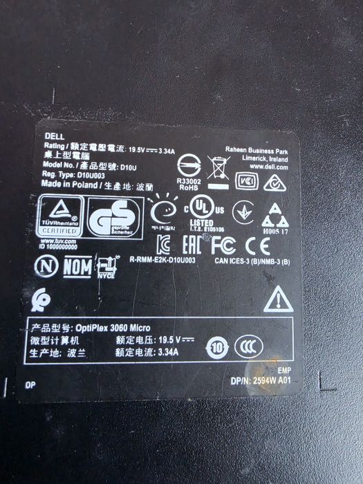 Vand mini pc Dell optiplex 3060 micro