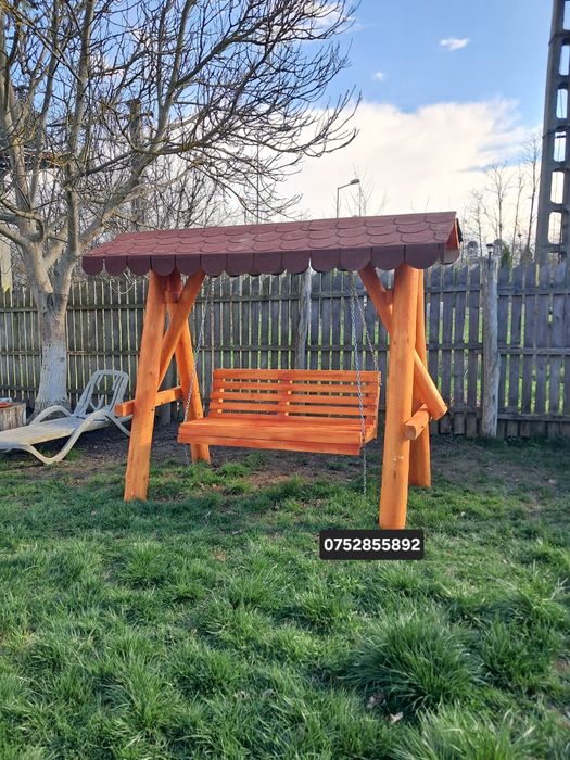 Leagane de gradina din lemn masiv diferite modele si culori