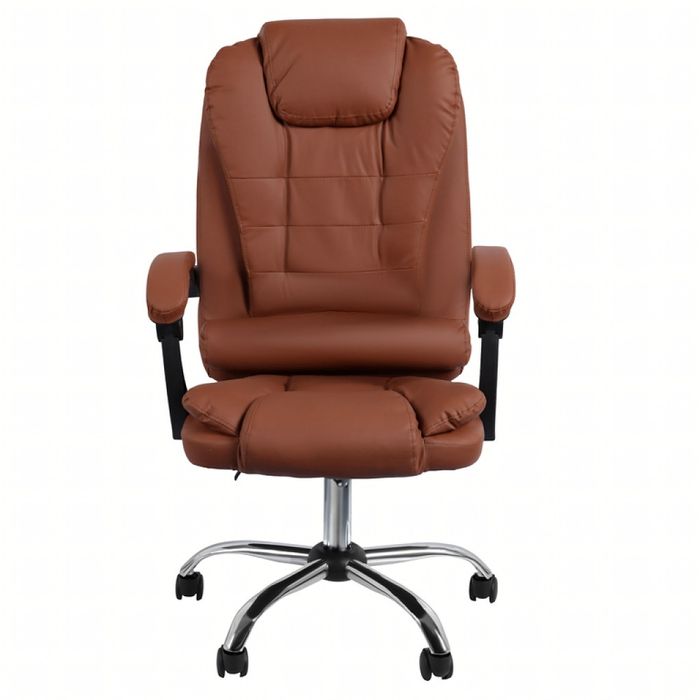 Ергономичен офис стол с лумбална опора от еко кожа