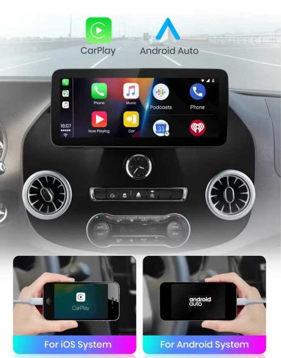 Navigatie Android  Mercedes Vito 3 W477 12,3 INCH CARPLAY WAZE +Camera