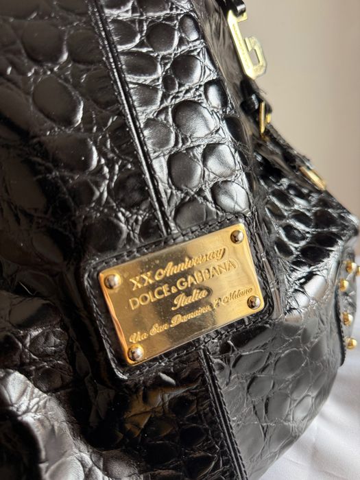 Лачена естествена кожа Dolce and Gabbana
