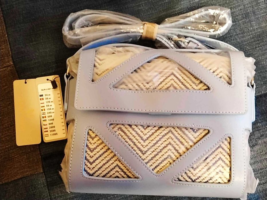 Дамска чанта Jenny Fairy гълъбово синьо