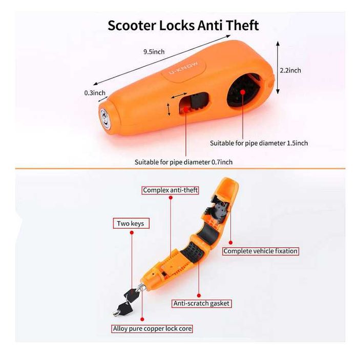 Заключващо устройство с аларма за колело, мотор, мотопед и др.