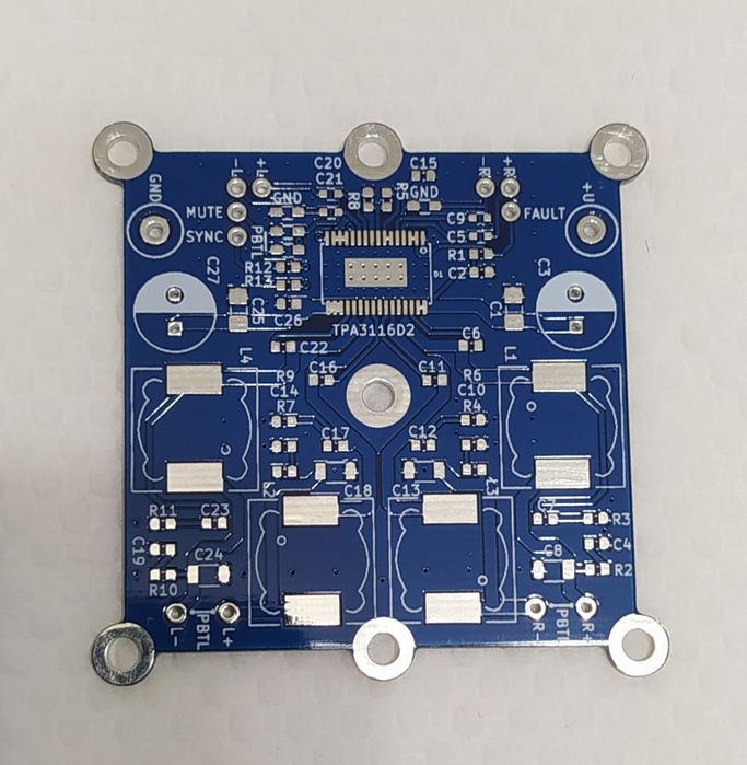 Печатная плата для сборки УНЧ на TPA3116D2 (Класс D).