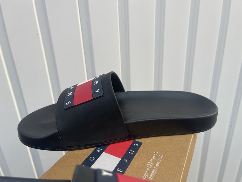 Papuci Tommy Hilfiger originali noi slapi pool TommyJeans
