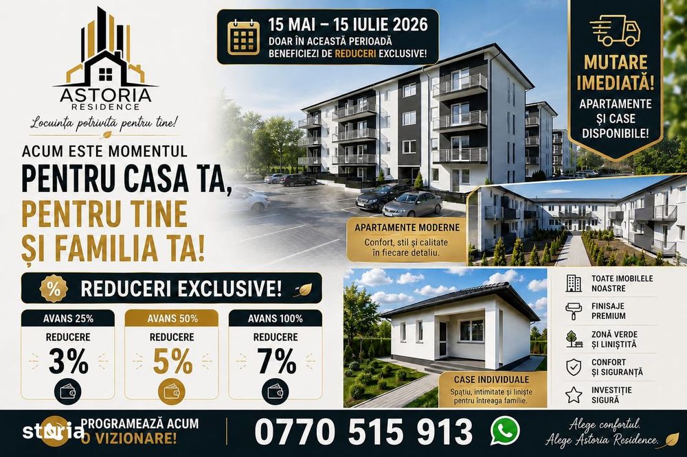 PROMO Apartament 2 camere 40 mp Lunca Cetatuii